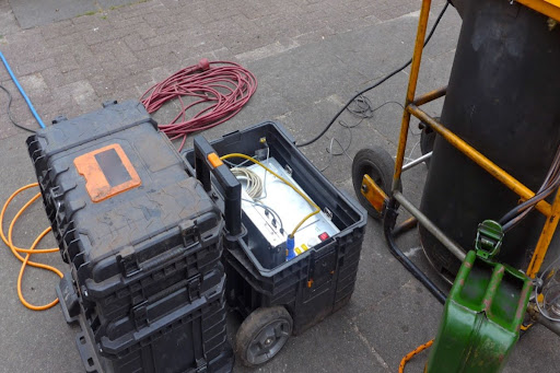 Quality Service Today plumbers preparing for sewer inspection.